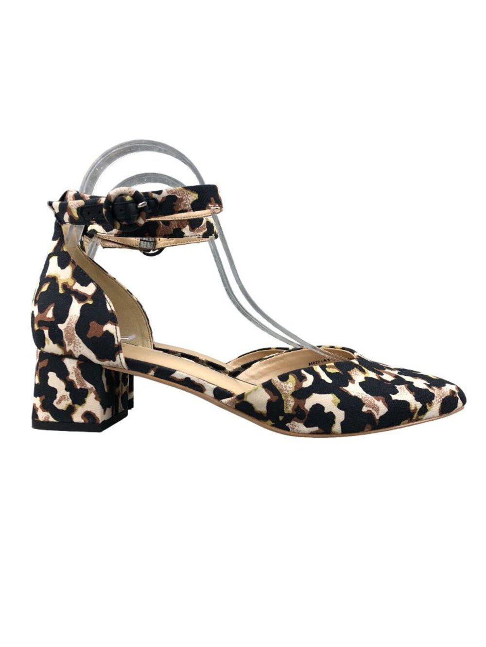 Cabi Women's 9M Kiki Black Brown Leopard Closed Toe Block Heel Sandals Shoes